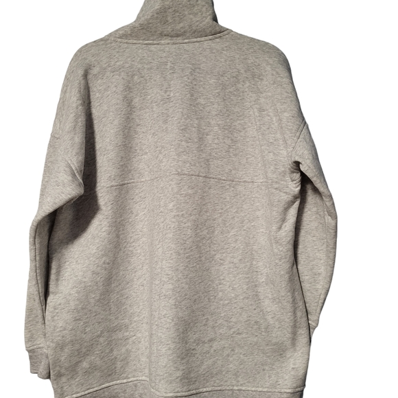 Old Navy Mens Light Gray 1/4 Zip Fleece Lined High Neck Pullover Sweater Size M - Picture 7 of 10